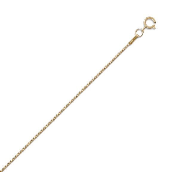 24 Inch 14/20 Gold Filled 1mm Box Chain Necklace a Spring-Ring Closure. Chain Necklace for Women and Men