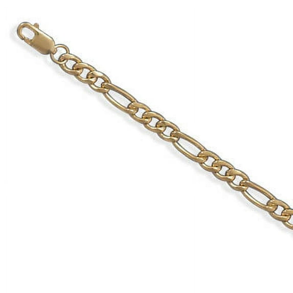 24 Inch 14/20 Gold Filled Figaro Chain Necklace a Lobster Clasp Closure.