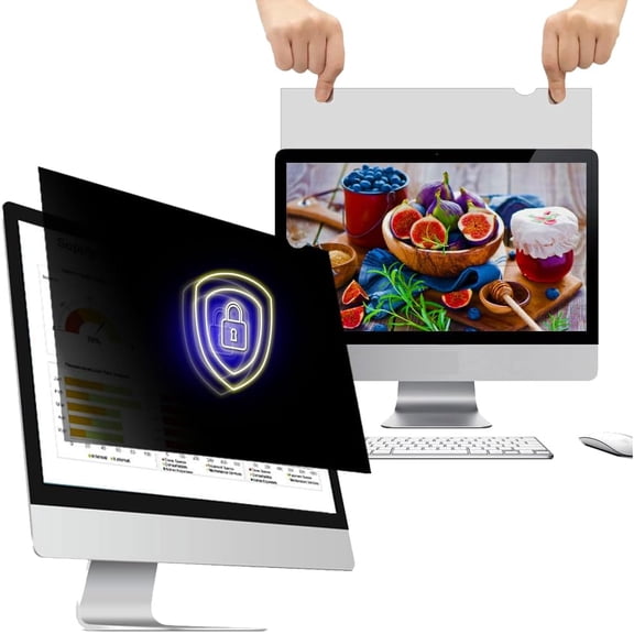 24 Inch - 16:9 Aspect Ratio Computer Privacy Screen Filter for Widescreen Monitor Anti-Glare Anti-Scratch Protector Film Protects Your Eyes from Harmful Glare and Blue Light
