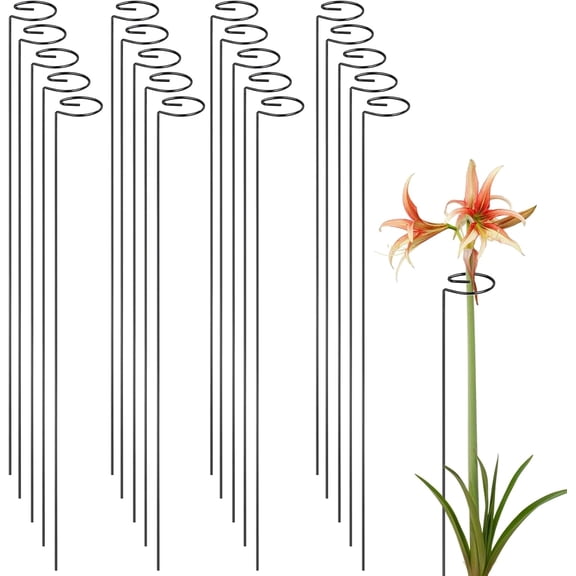 24 Inch 20 Packs Plant Stakes,Plant Supports for Outdoor Plants,Garden Single Stemmed Plant Support Stakes for Gardening,Flowers,Orchid,Peony Lily Rose