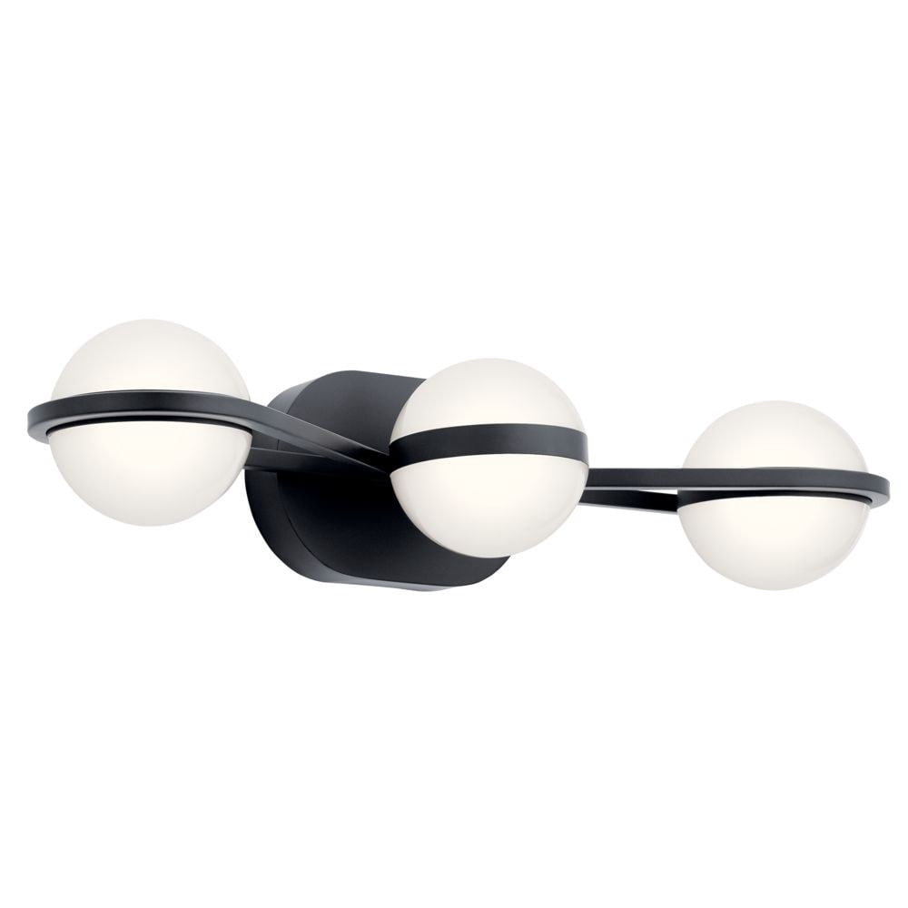 24 Inch 40W 3 Led Bath Vanity-Matte Black Finish Elan Lighting 85092Mbk