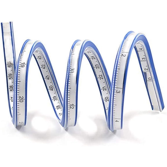 24 Inch (60cm) Flexible Curve Ruler Flex Design Rule, Ideal for use: Engineering Drawing, Design Graphics, Garment Design, All Kinds of Painting