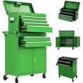 thumbnail image 1 of 24 Inch 8 Drawer Rolling Tool Chest Cart, 2 in 1 Detachable Tool Box Cabinet with Wheels, Professional Lockable Metal Storage Organizer with Portable Top Chest, 1 of 6