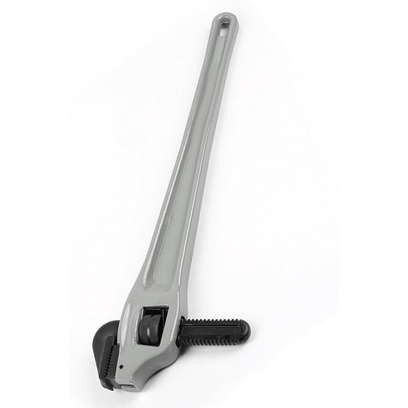 24 Inch Adjustable Offset Pipe Wrench Heavy Duty Aluminum Plumbing Wrench with Cr Mo Floating Hook Jaw I Beam Handle for Pipe Fitters