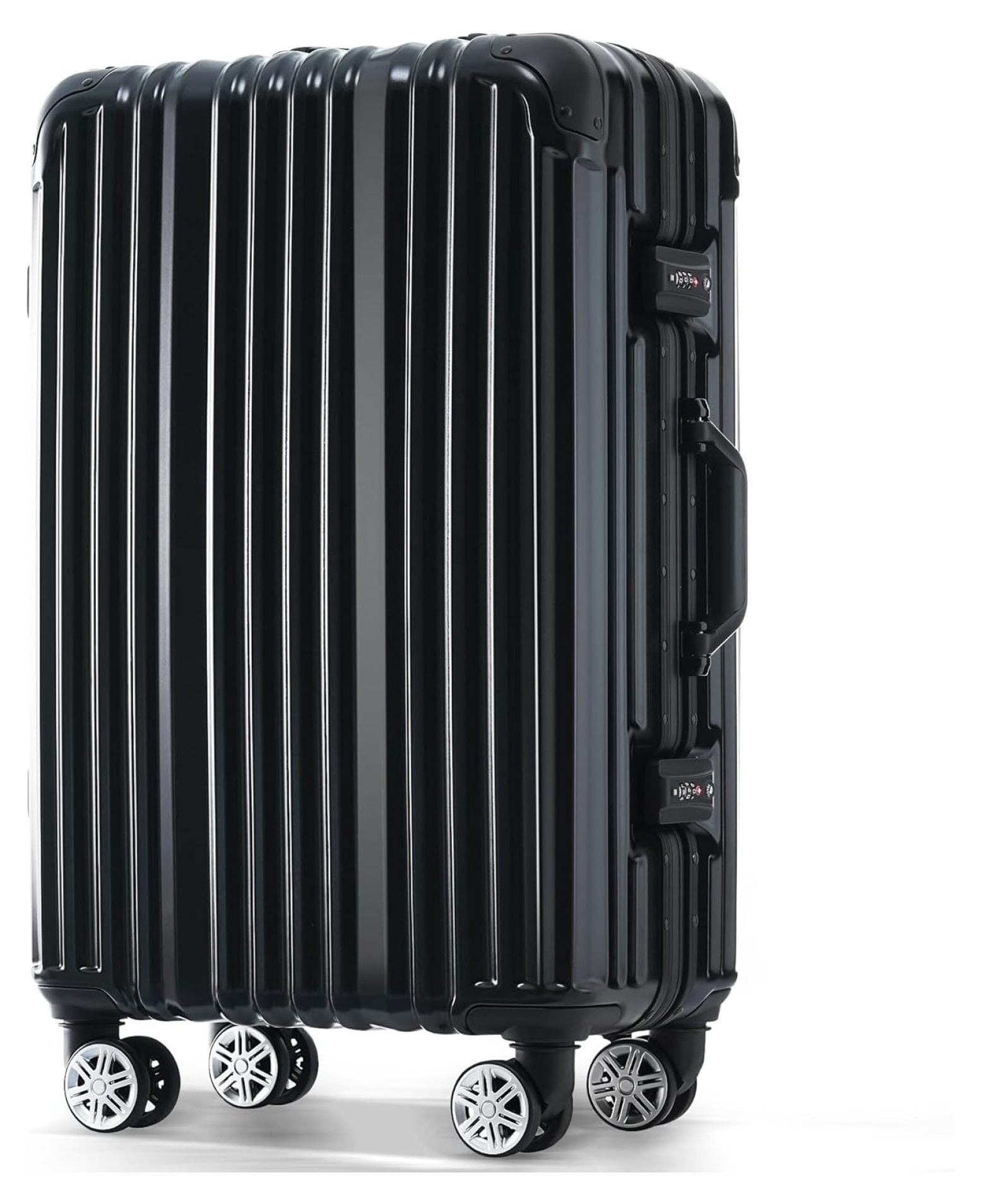 24 Inch Aluminum Luggage with USB port, Travel Trolley Case for Short ...