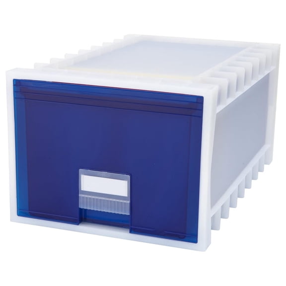 24-Inch Archive Storage Box for Letter Size Hanging Files, Frosted/Blue (61104U01C)
