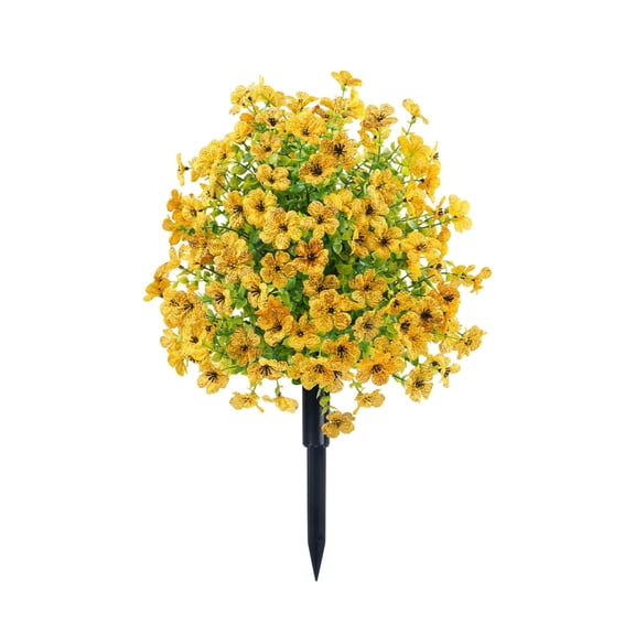 24 Inch Artificial Flower Stake Outdoor Decor - Multi-Color Garden Stakes for Yard & Lawn, No Fade Heavy Duty Plastic, All Season Decoration