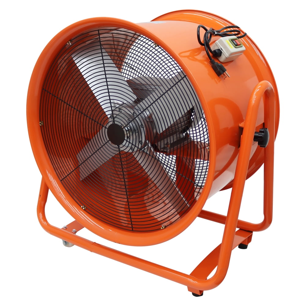 24 Inch Axial Fan Cylinder Pipe Spray Booth Paint Fumes Blower with 5M ...
