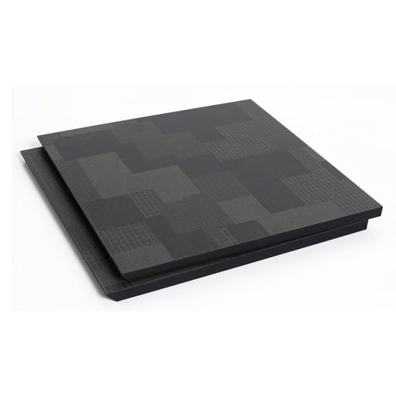 24 Inch Bathroom Cabinet Replacement Door Panel - Black Melamine Surface for Vanity and Storage Cabinets, Durable Plywood Core with Pre-Drilled Holes (2-Pack)