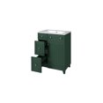 thumbnail image 1 of 24-Inch Bathroom Vanity Cabinet with Ceramic Sink, 2 Drawers, 1 Door, 1 of 9