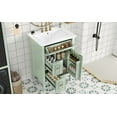 thumbnail image 1 of 24-Inch Bathroom Vanity with Sink, Solid Wood Cabinet & Flip Drawer - Freestanding Vanity with 2 Drawers, Adjustable Shelf for Small Bathroom Storage，Green, 1 of 9