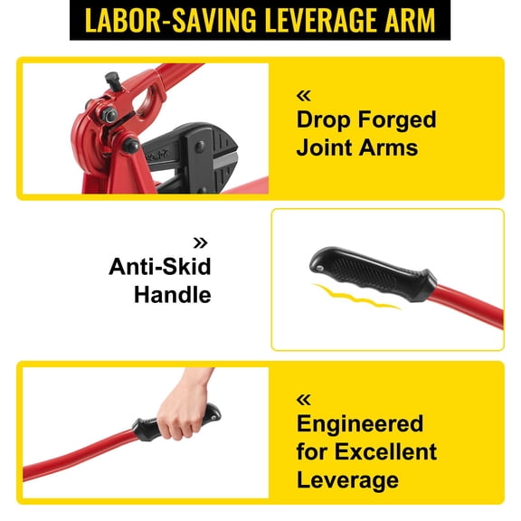 24 Inch Bench Mount Wire Rope Swaging Crimper Tool with Cable Cutter Head, Alloy Steel Bench Crimping Tool for 1/16"-3/16" Aluminum & Copper Sleeves, Supports Up To 1/2" Wire Rope