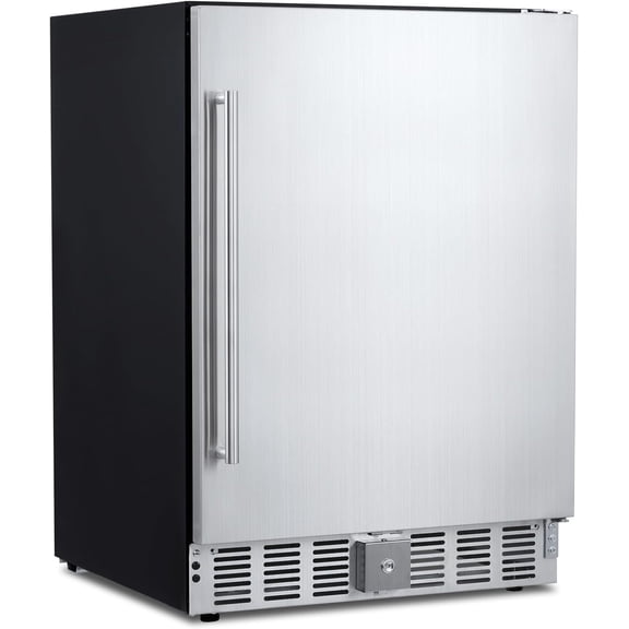 24 Inch Beverage Refrigerator - Stainless Steel Outdoor Beverage Cooler for Patio Kitchen and Indoor Use - Holds 180 Cans