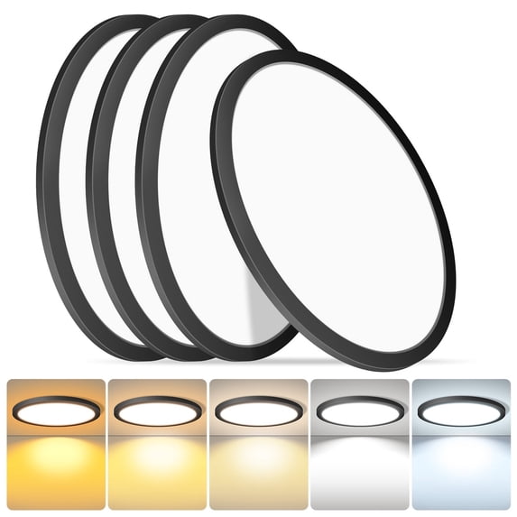 MW Lighting 24 Inch LED Flush Mount Ceiling Lights, 30W 120V 5CCT 2700/3000/3500/4000/5000K,LED Flush Mount Ceiling Light Fixture for Bedroom, Hallway,Triac Dimmable