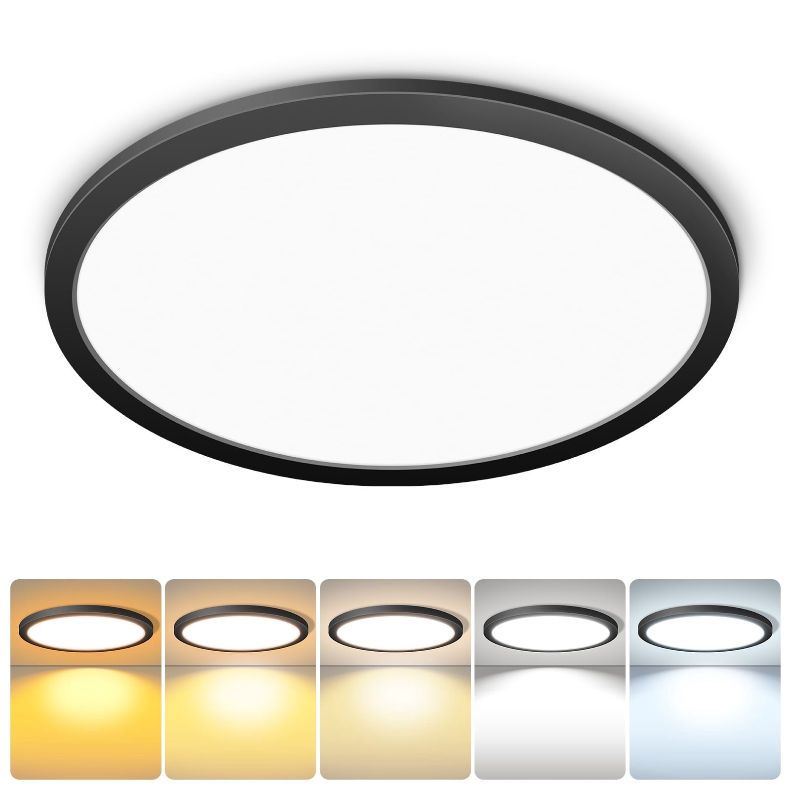 MW Lighting 24 Inch LED Flush Mount Ceiling Lights, 30W 120V 5CCT 2700 ...