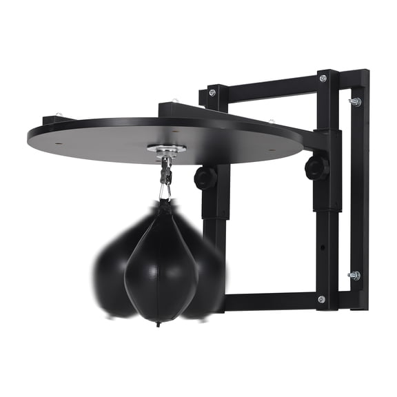 24 Inch Boxing Speed Bag Platform Kit – 360° Swivel Wall Mounted Stand – Includes Speed Bag and Air Pump – for Quickness and Response Training