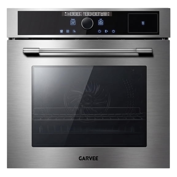 24 Inch Built-in Electric Steam Wall Oven Combo 2.5 Cu.ft Capacity 5 Cooking Modes Touch Stainless Steel