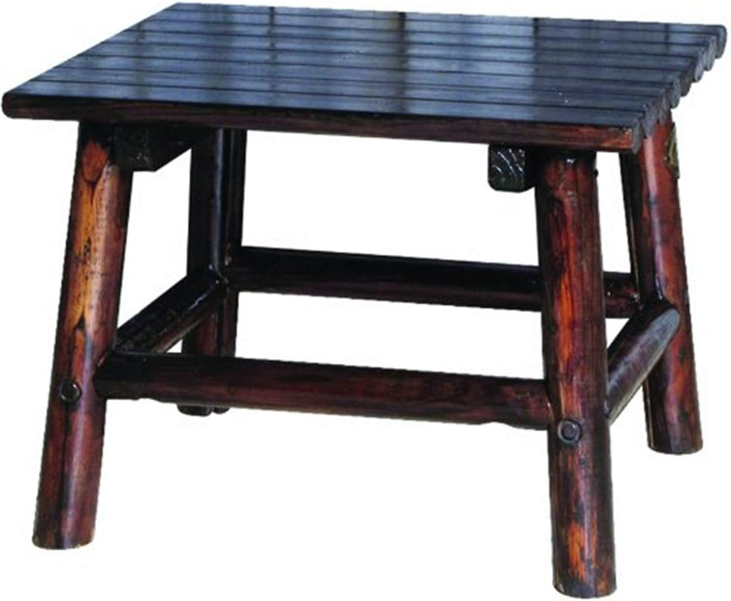 24-Inch Brown Wood Rectangular End Table