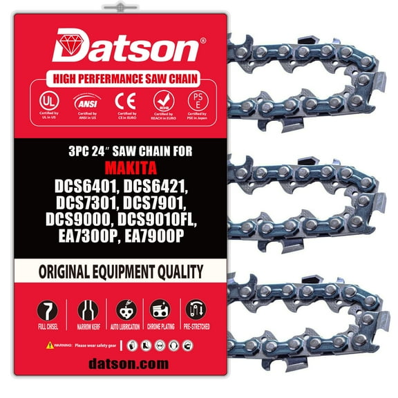 24 Inch Chainsaw Chain 3/8" Pitch .050" Gauge 84 Drive Links Fits MAKITA DCS6401, DCS6421, DCS7301, DCS7901, DCS9000, DCS9010FL, EA7300P, EA7900P (3 Chains)