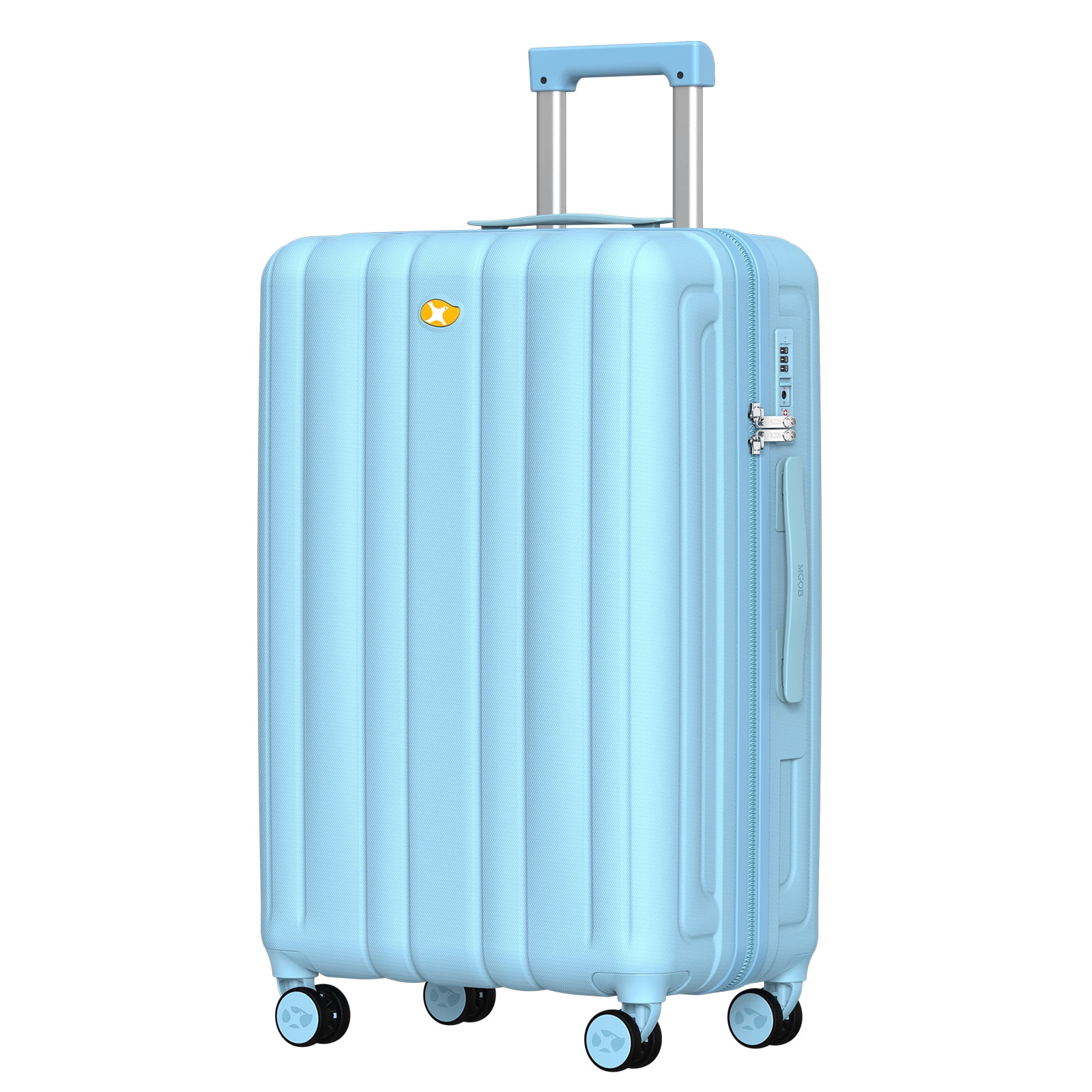 24 Inch Checked Luggage Airline Approved, Frosted Hardside Suitcase with 360° Spinner Wheels & TSA Lock, Hard Shell PC Lightweight Suitcase for Travel with Aluminum Handle