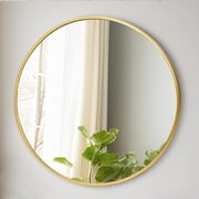 24 Inch Circle Wall Mirror, Gold Metal Frame Vanity Mirror for Bathroom/bedroom/Living Room/Entryway