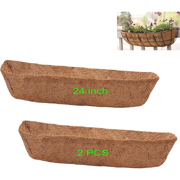 24 Inch Coconut Liners for Planters Horse Trough Coco Liners for Window Box/Hanging Trough Planter