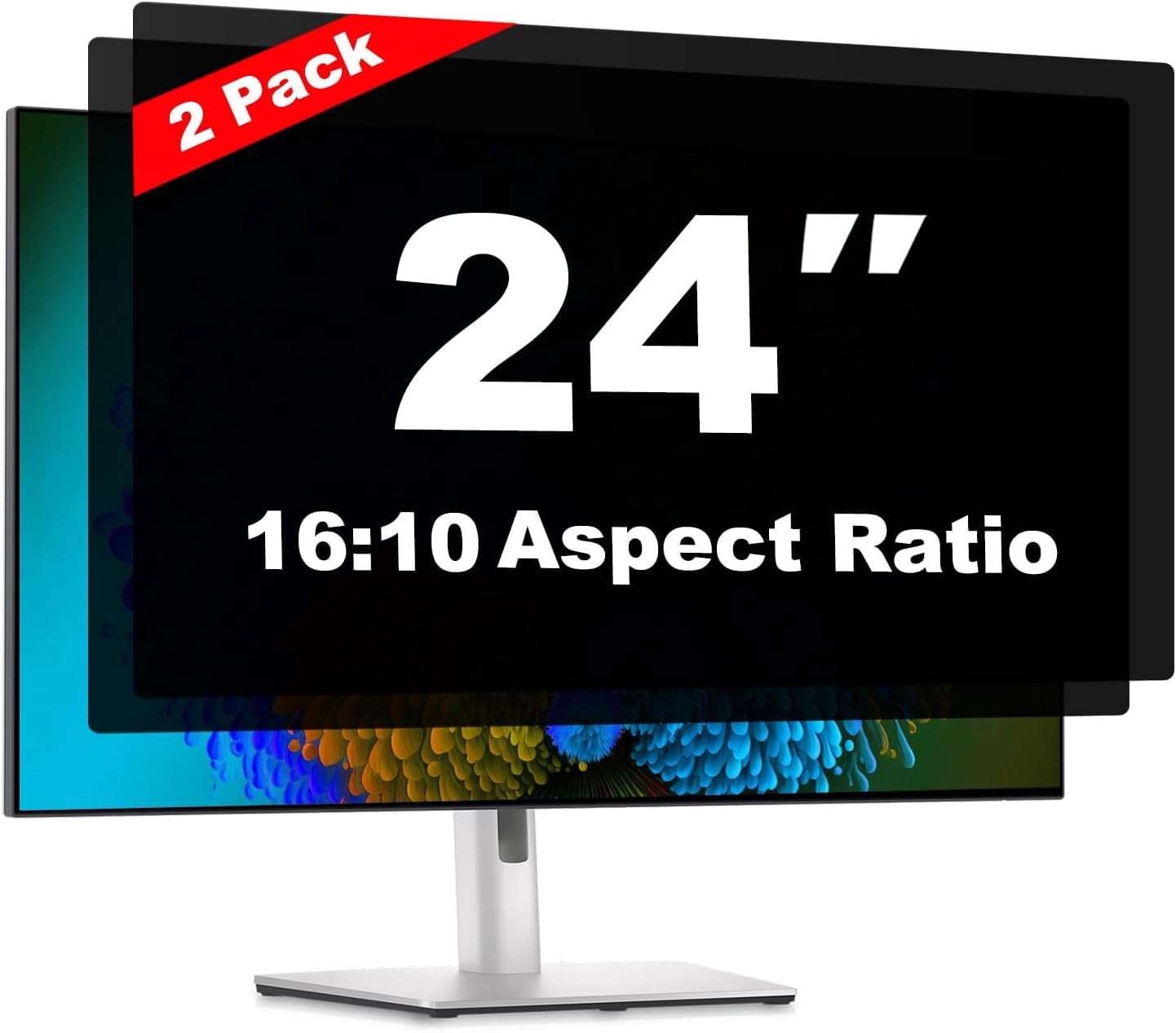 24 Inch Computer Privacy Screen Shield [2 Pack] for 16:10 Widescreen ...