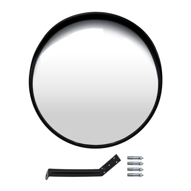 24 Inch Convex Mirror Outdoor with Adjustable Wall Fixing Bracket,Driveway Mirror,Blindspot