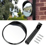 24 Inch Convex Mirror Outdoor with Adjustable Wall Fixing Bracket,Driveway Mirror,Blindspot Traffic Mirror for Driveway Garage Park Outdoor Wide Angle View Curved Security Blind Spot Mirrors