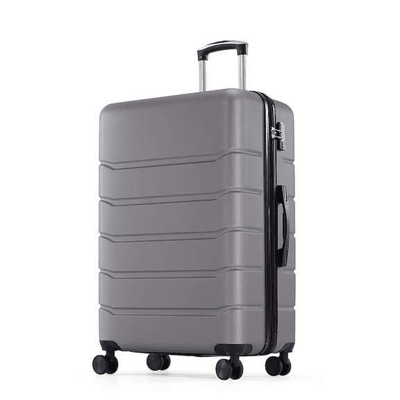 24-Inch Dark Gray Hardshell Carry-On Expandable Luggage Suitcase with Spinner Wheels