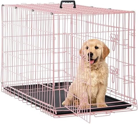 Picture of 24 Inch Dog Crates for Small Dogs 20LB,Collapsible Dog Cage with ...