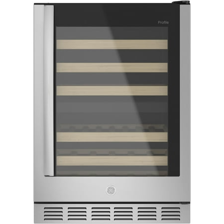 GE Profile - 44-Bottle Dual Zone Wine Center - Stainless Steel