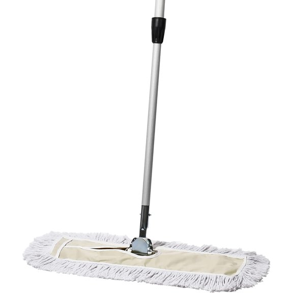 24 Inch Dust Mop with Extendable Metal Handle and 24 Inch Dust Mop Refill Bundle - 1 Mop Sets and 1 Refill
