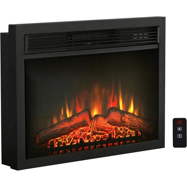24 Inch Electric Fireplace Insert 1400W Embedded&Freestanding Realistic