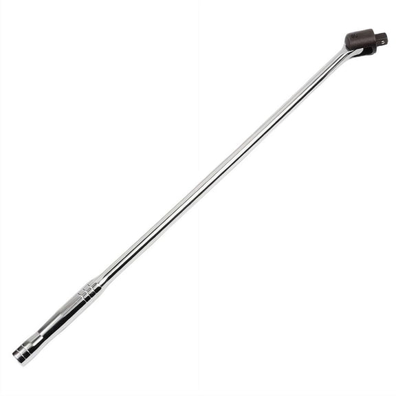 24 Inch F-Handle Breaker Bar, Flexible Head Socket Wrench, 1/2" Drive Extension Wobble Bar