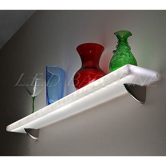 24 Inch Floating LED Wall Shelf Display Color Changing Lighted Shelf with App