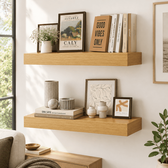 24 Inch Floating Shelves Wall-mounted 12 Deep Wall 24 X 12 Shstorfor ...
