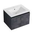 thumbnail image 1 of 24 Inch Floating Wall-Mounted Bathroom Vanity Cabinet With Ceramics Sink Countertop & Soft-Close Cabinet Door, 1 of 9
