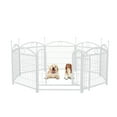 thumbnail image 1 of BOFANG 24 Inch Foldable Metal Pet Fence With 8 Panels Self-assembled Into A Shape.White, 1 of 10