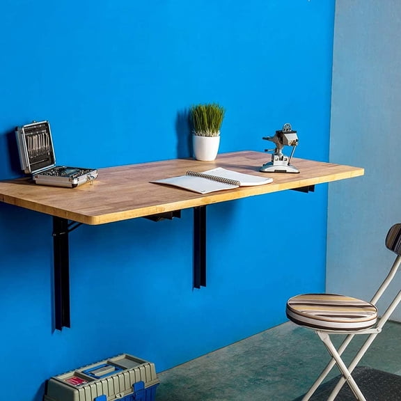 24 Inch Folding Shelf Heavy Duty Wall Mounted Collapsible Hinges Space Saving for Table Bench Projects