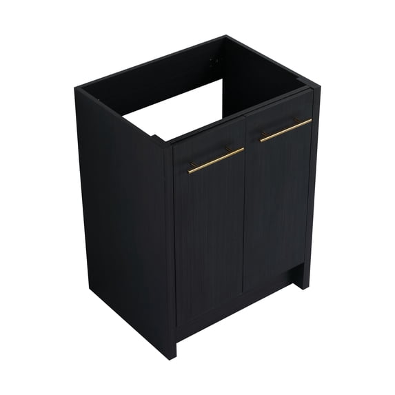 24 Inch Freestanding Bathroom Vanity (without Top Sink), Black Chestnut