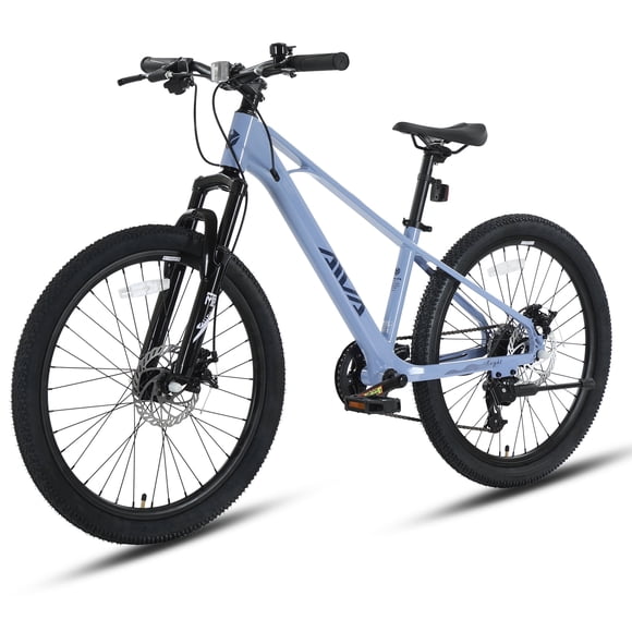 24 Inch Front Suspension Mountain Bicycle, Magnesium Frame Mountain Bikes,Outdoor Cycling Bike with 7 Speeds