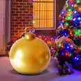 thumbnail image 1 of 24 Inch Giant PVC Inflatable Christmas Ball Ornaments, Outdoor Large Xmas Blow Ball Decorations for Christmas Themed Party Ornaments (1 PC, Gold), 1 of 7