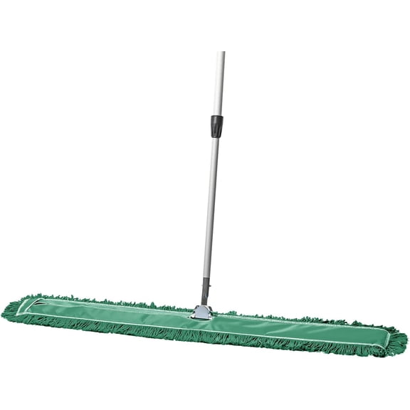 24 Inch Green Commercial Dust Mop & Floor Sweeper with Extendable Handle – Mop for Hardwood, Tile, and Concrete Floor Cleaning