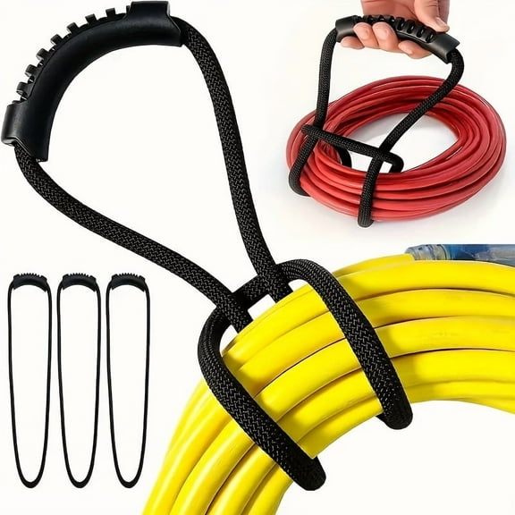 24-Inch Heavy-Duty Cord & Hose Strap – Adjustable Nylon Organizer with Carry Handle for Cables, Hoses, Ropes, Garage or Workshop Storage