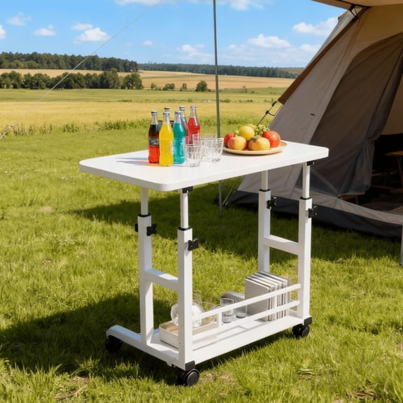 24 Inch Heavy Duty Folding Table Portable Tool Free Assembly Rectangle Design For Banquet Camping Picnic Party Patio And Small Space Use