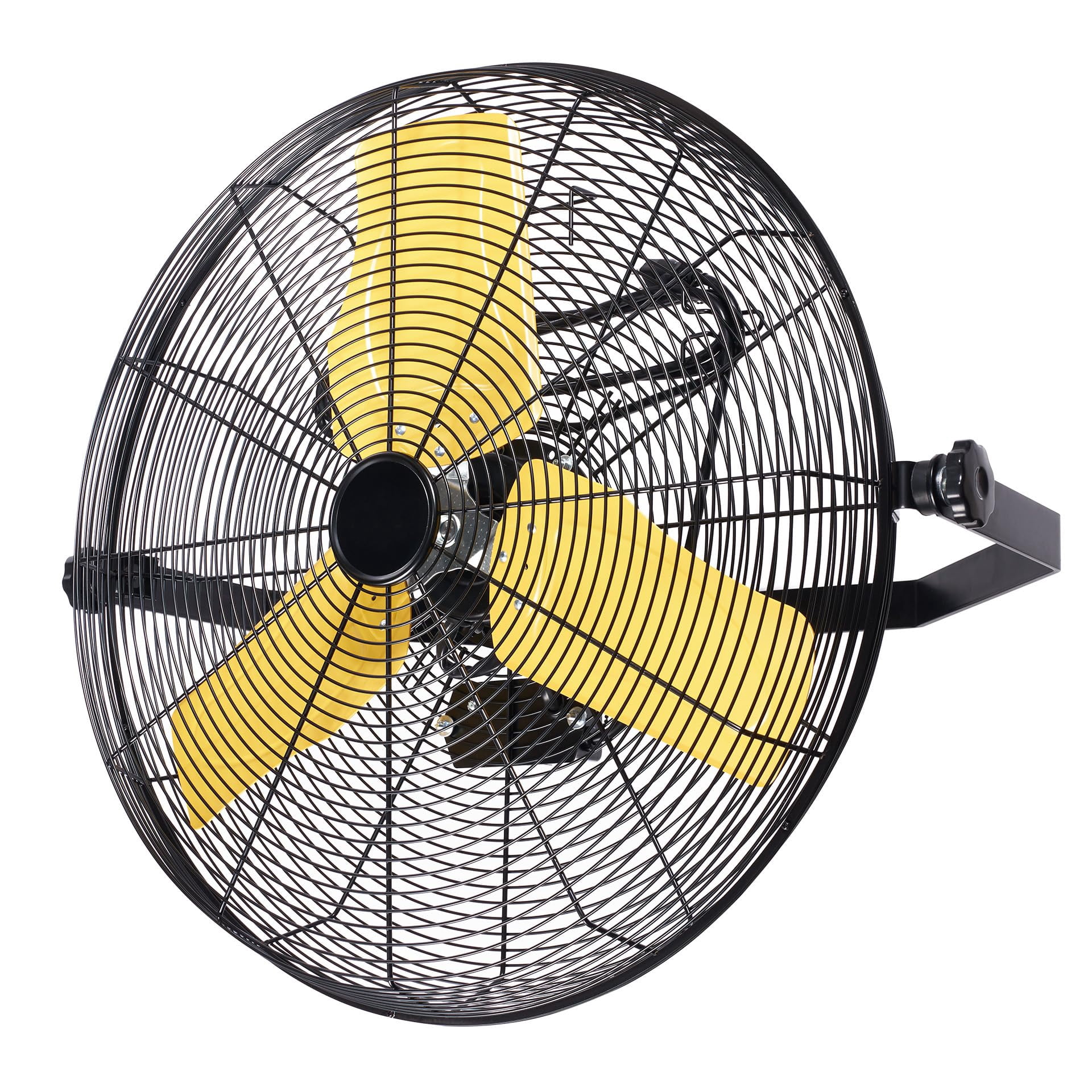 HiCFM 24 Oscillating Wall Fan, 8900 CFM High Velocity Industrial Wall Mounted Heavy Duty Shop Fans With 3 Speed Settings 80 Oscillation For Outdoor Commercial Garage Warehouse Workshops Factory