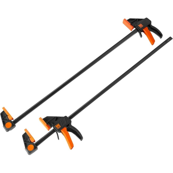 24-Inch Heavy Duty Steel Bar Clamps and Spreaders with 2.3-Inch Throat, Two Pack (CLR242)