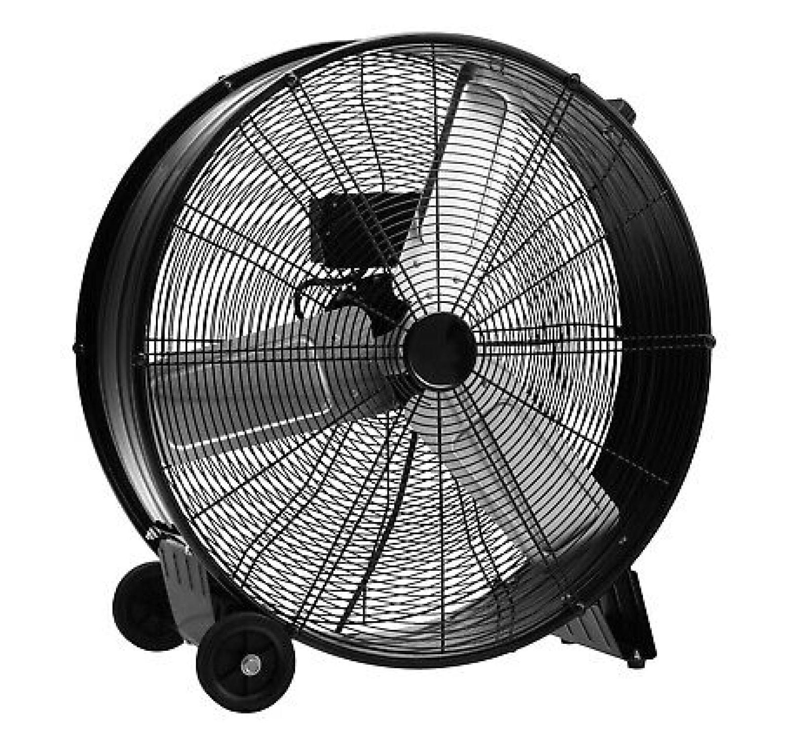 24 Inch High-Velocity Industrial Drum Fan Portable Heavy-Duty Metal Fan ...