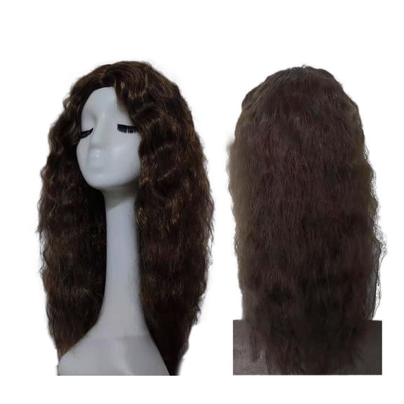 24 Inch Human Hair Lace Front Wig Deep Wave Brazilian Curly Glueless Wig with Transparent Lace Pre Plucked Natural Hairline